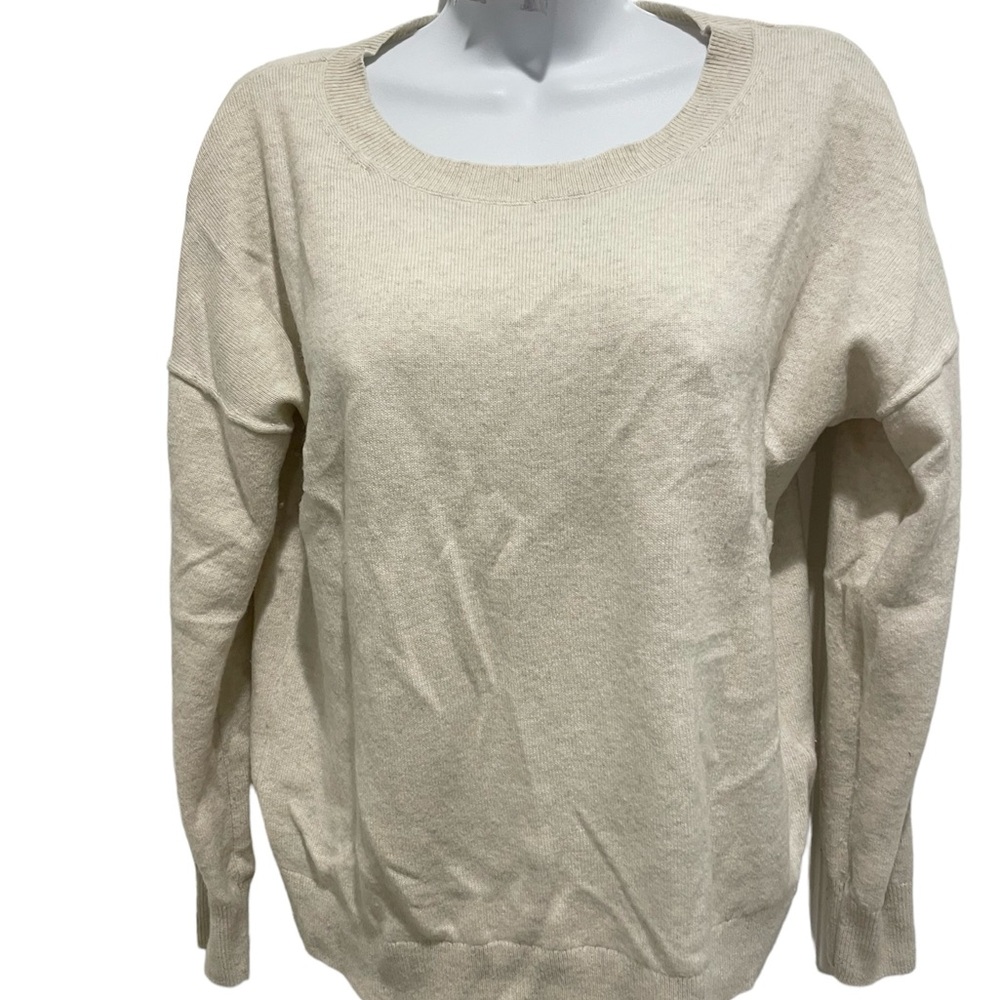 BANANA REPUBLIC Women’s Merino Wool Cashmere Blend Off White Sweater Small